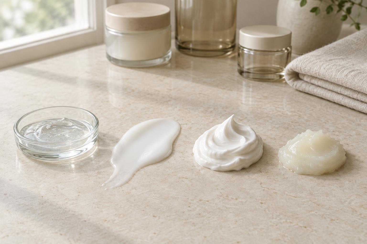 Gel, Lotion, Cream and Ointment Moisturizers: How to Choose a Texture
