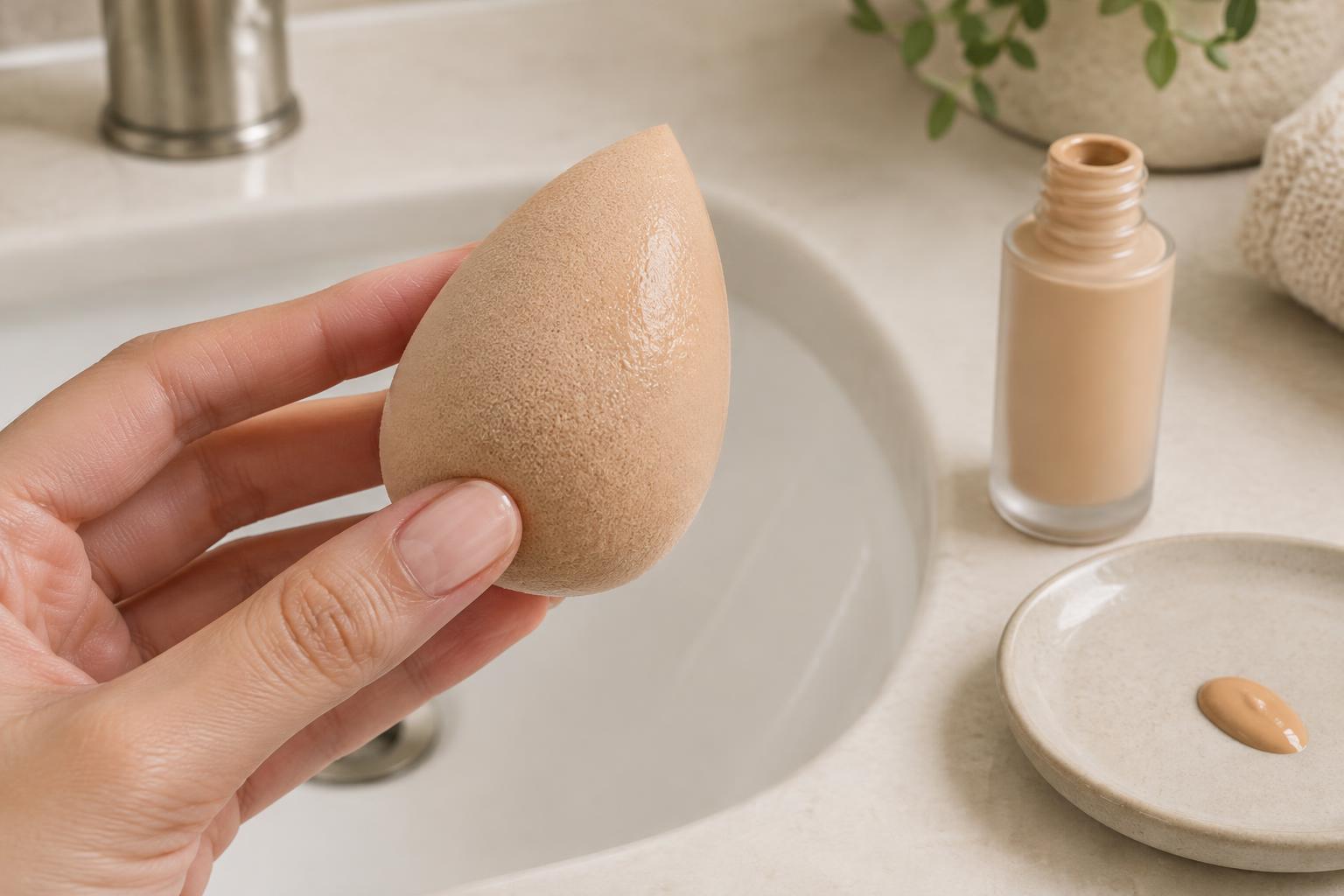 How Damp Should a Makeup Sponge Be Before Applying Foundation?